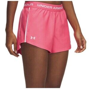Under Armour Woman’s Play Up 3.0 Shorts Size L Pink Lightweight